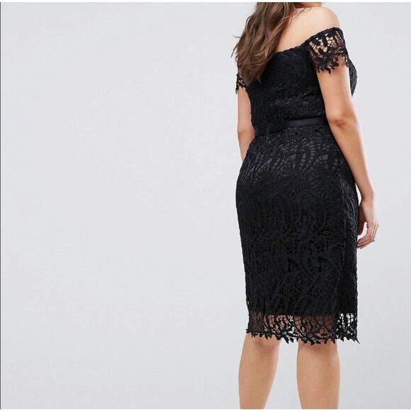 NWT Chi Chi London Black Lace Sandie Dress Whimsigoth Dark Romance Tall Sz12 $95 - Picture 2 of 16